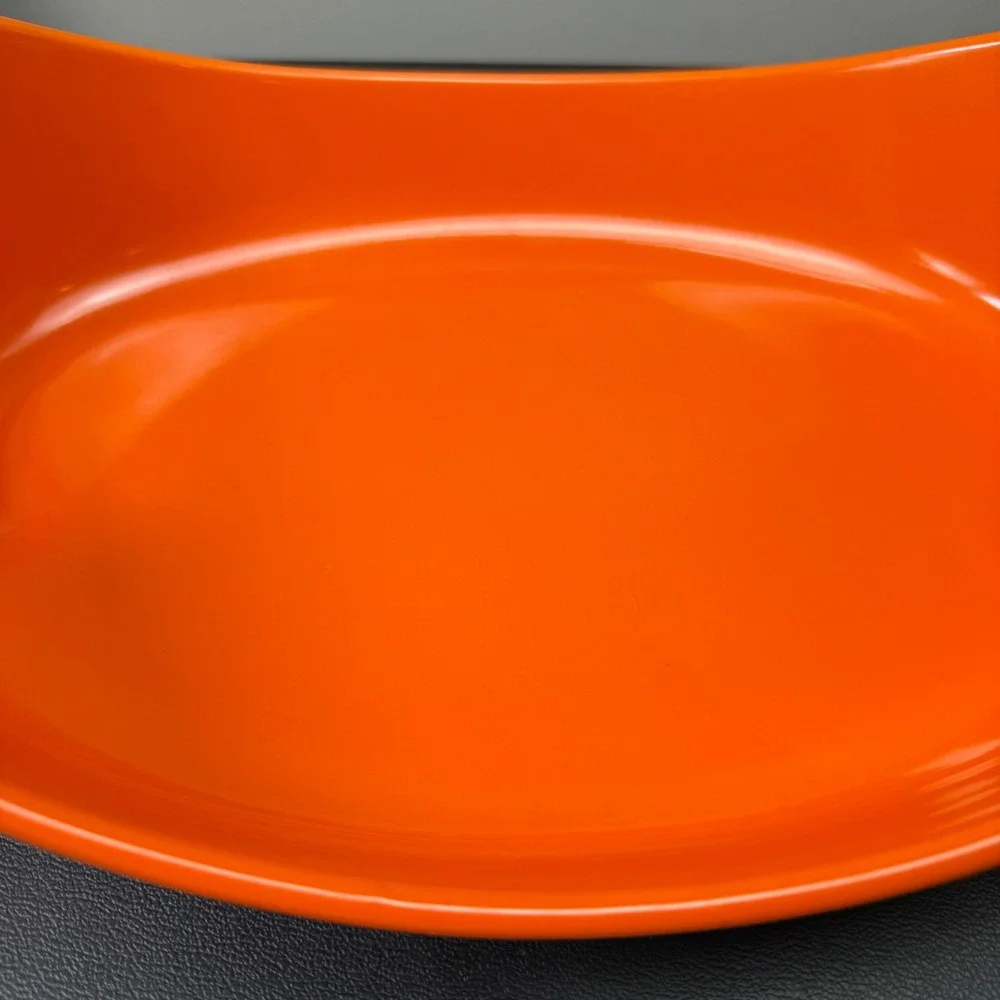 Rachael Ray Casserole Dish Unisex 2.25 Qt Orange Modern Stoneware Oval Baker